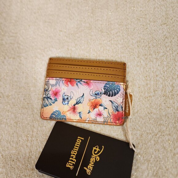 Loungefly Disney Lilo and Stitch Tropical Sunset Floral Cardholder Wallet NEW - Picture 7 of 10
